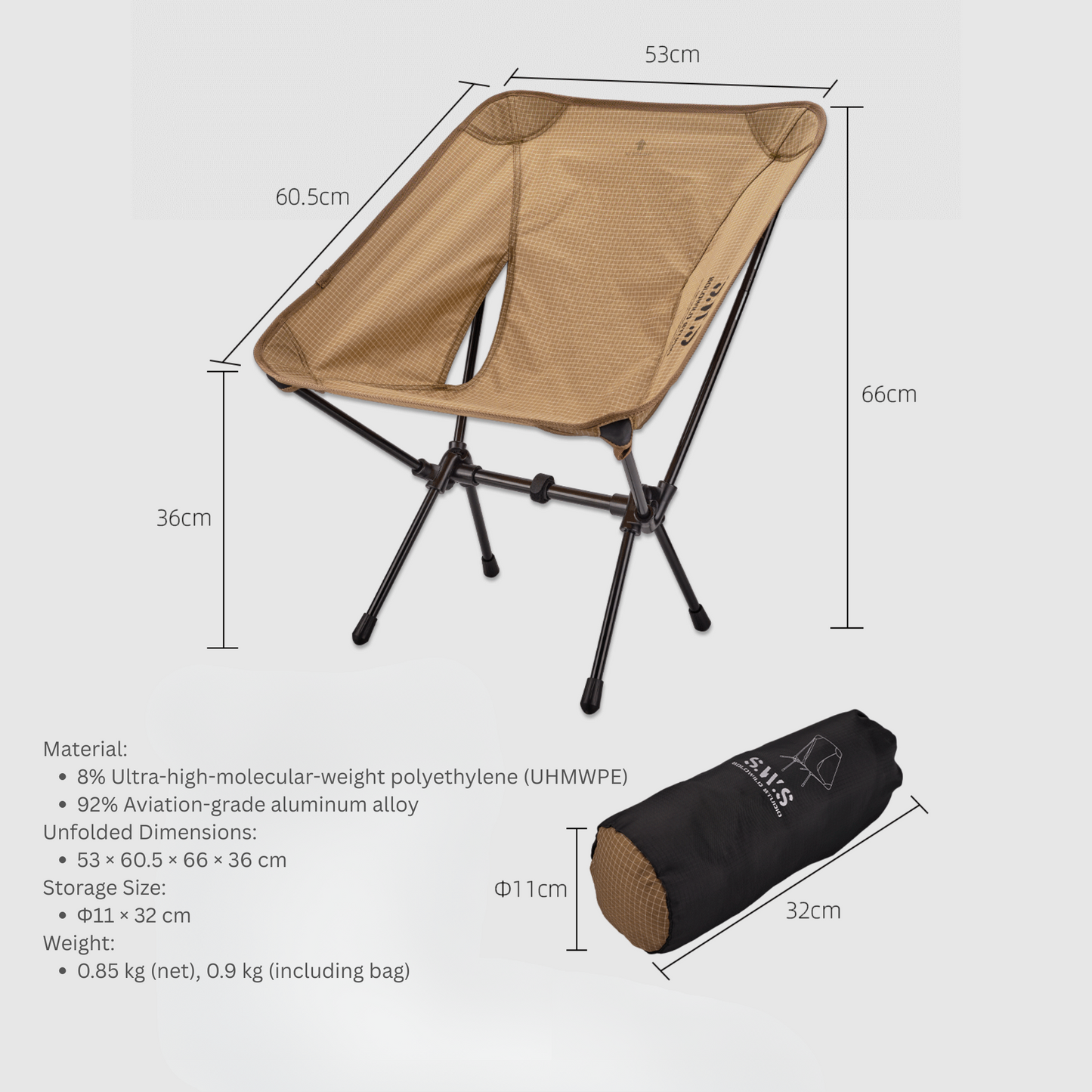 Ultra-Lightweight Folding Camping Chair