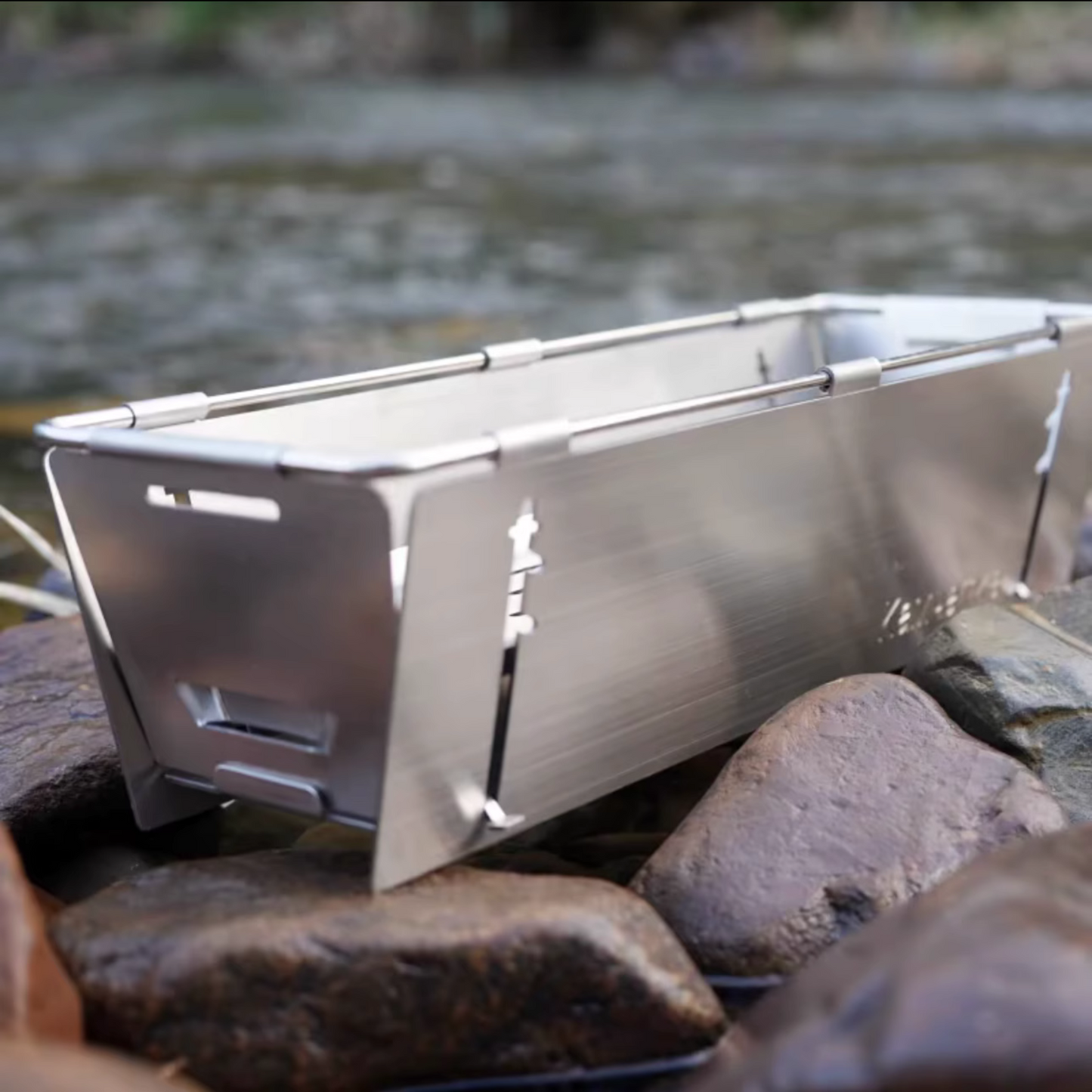 Portable Folding BBQ Camping Grill - Stainless Steel for Camping, Picnics & Outdoor Fun