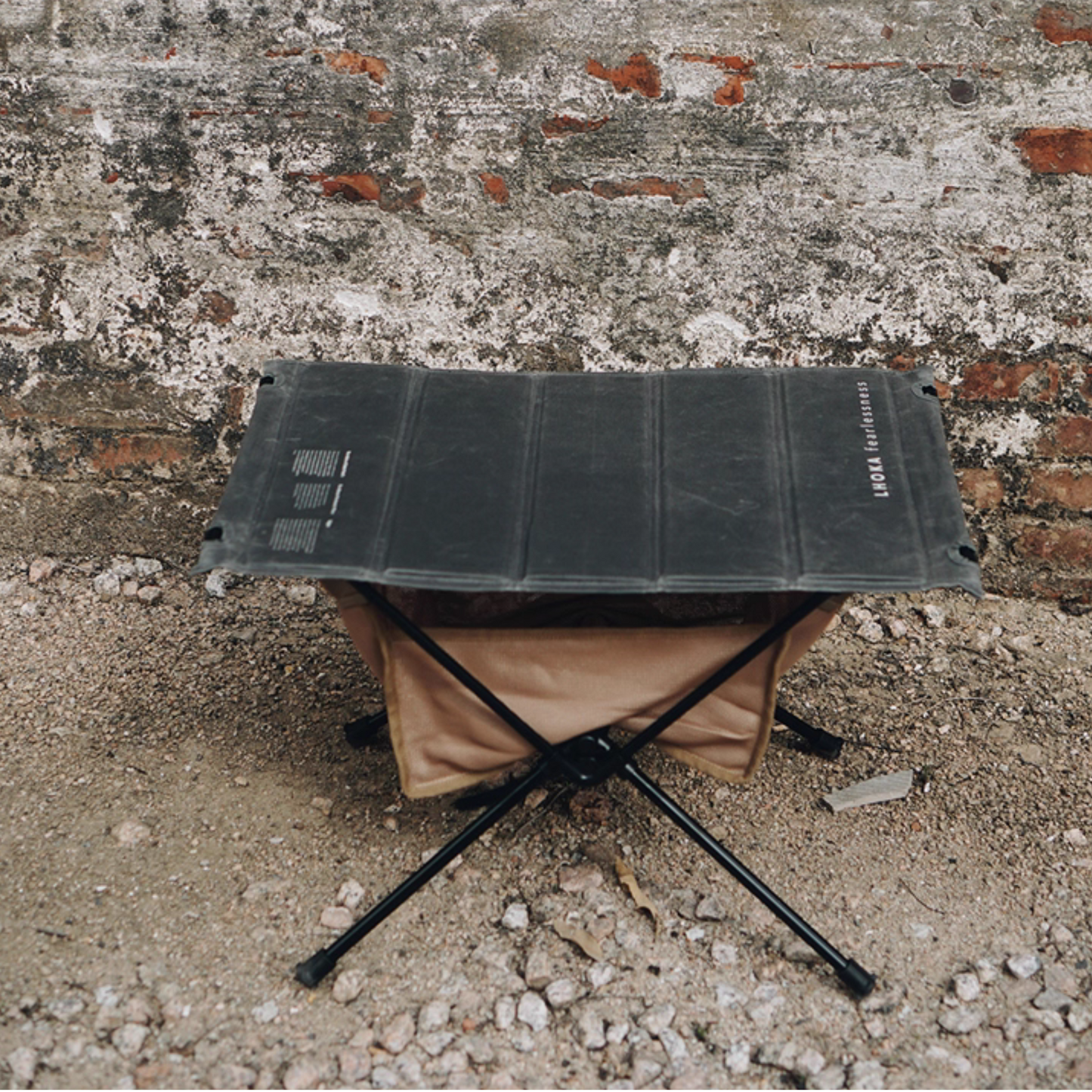 Foldable Portable Table – Durable Tear‑Resistant Travel & Camping Table (Vintage Yellow / Gray)