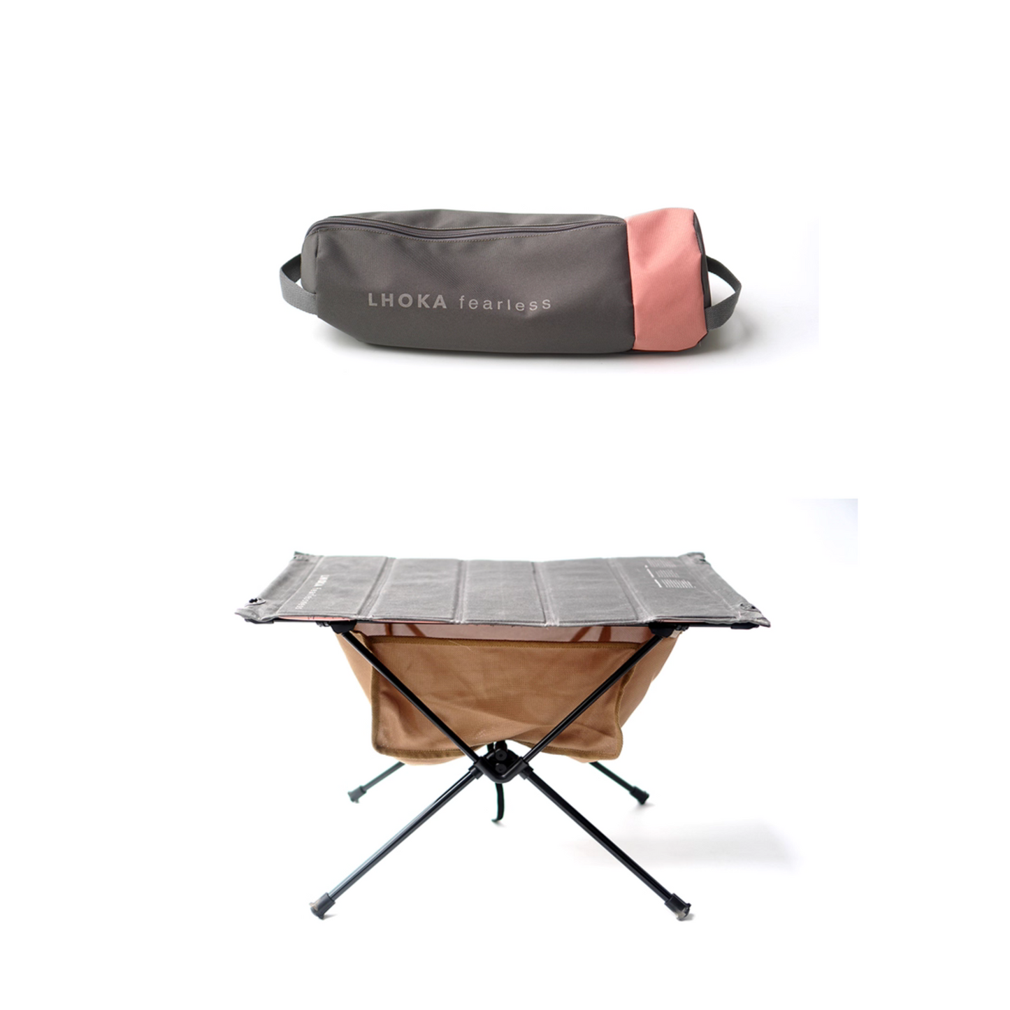 Foldable Portable Table – Durable Tear‑Resistant Travel & Camping Table (Vintage Yellow / Gray)