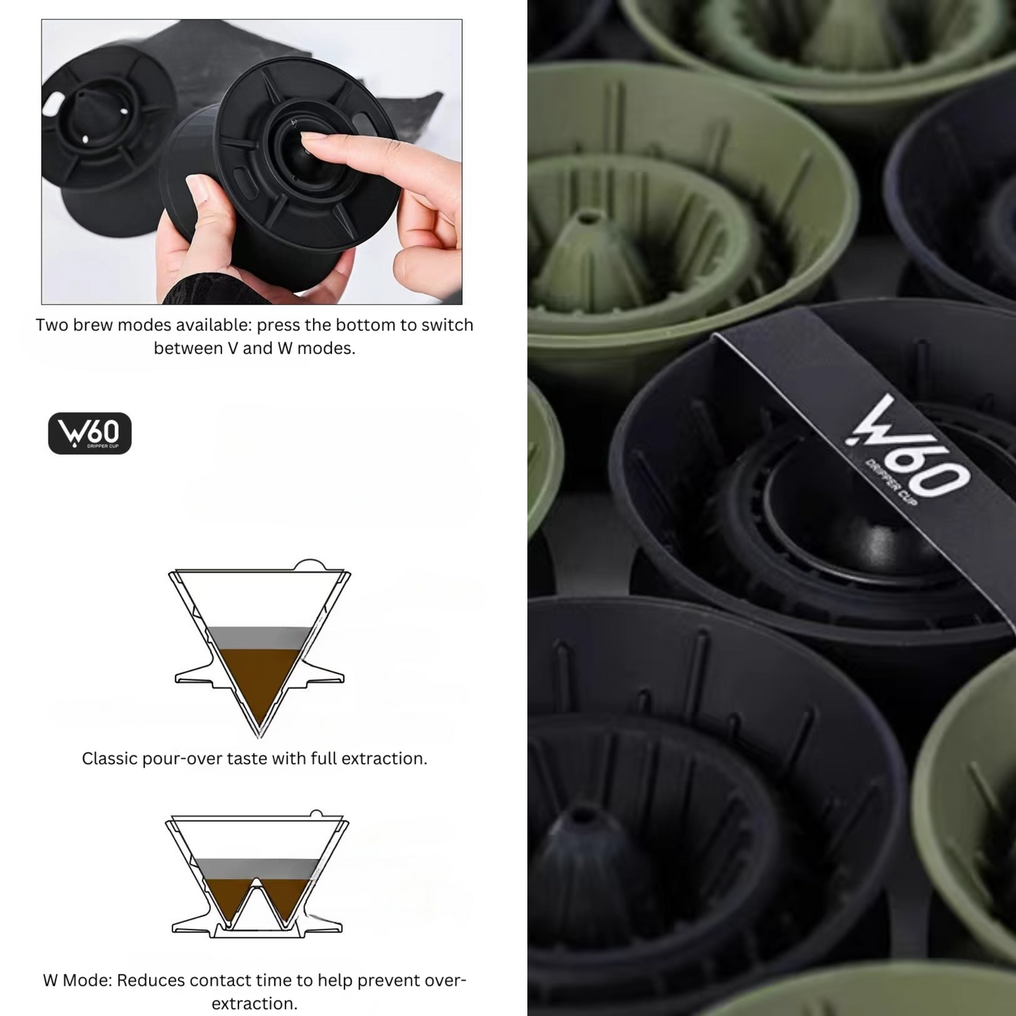 Collapsible Coffee Dripper - Dual Brew Modes for Precision Brewing